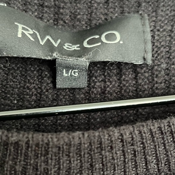 RW&CO Men's Black crewneck Sweater SIZE LARGE - Picture 5 of 5